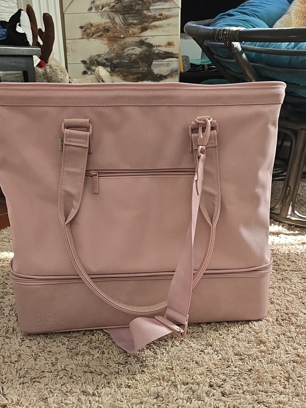 BEIS Atlas Pink Convertible Regular Size Bag
